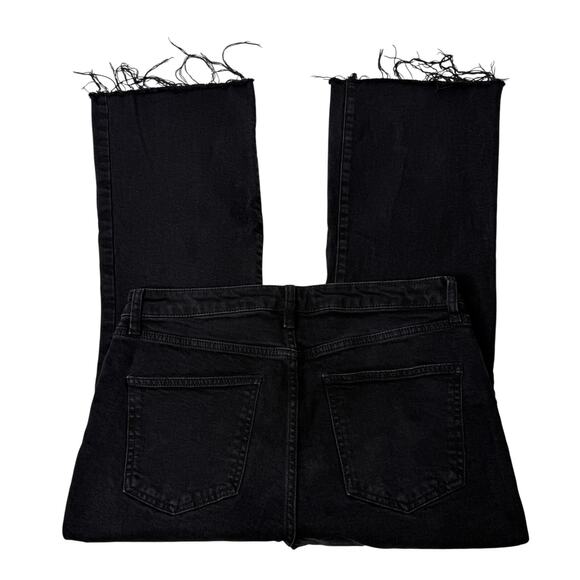 Topshop Moto Dree Cropped Kick Flare Jeans size 32 Raw Hem - Picture 9 of 12